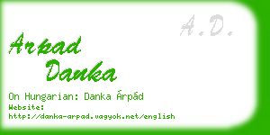 arpad danka business card